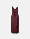 The Andamane Burgundy Polyester Blend Dress In Burgundy