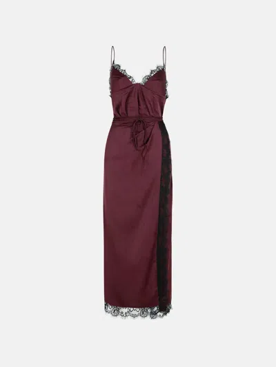 The Andamane Burgundy Polyester Blend Dress