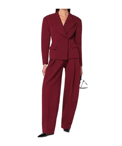 THE ANDAMANE BURGUNDY SINGLE-BREASTED JACKET
