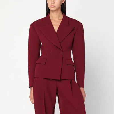 THE ANDAMANE THE ANDAMANE  BURGUNDY SINGLE-BREASTED JACKET