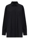 The Andamane Structured Collar Long Sleeves Chest Pocket In Black