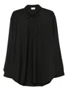 The Andamane Buttoned-front Point-collar Shirt In Black
