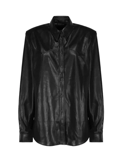 The Andamane Calfskin Shirt In Black