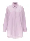 The Andamane Shirt With Long Sleeves And Curved Hem In Purple