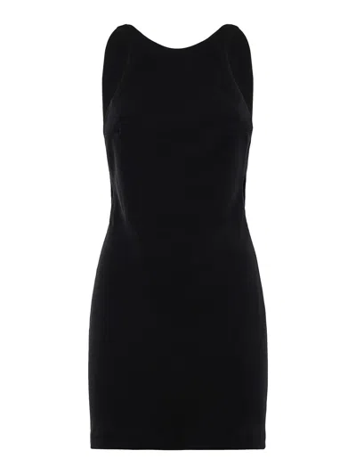 The Andamane Carmen Crepe Minidress In Black