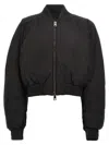 The Andamane Bomber Jacket With Balloon Sleeves In Black