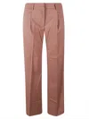 The Andamane Wide-leg Trousers With Front Pleats And Belt Loops