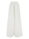 The Andamane 'wiley' White Pants With Elastic Waist And Wide Leg Design In White