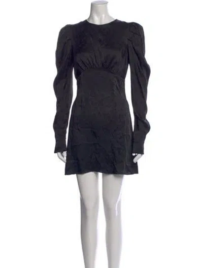 Pre-owned The Andamane Crew Neck Mini Dress In Black