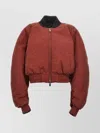 The Andamane Cropped Bomber Jacket Elasticated Hem