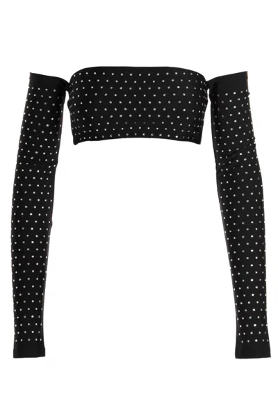 THE ANDAMANE THE ANDAMANE CRYSTAL CROPPED TOP
