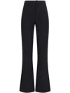 The Andamane Flared High Waist Trousers With Stud Embellishments In Black
