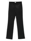 The Andamane Flared High Waist Trousers With Stud Embellishments In Black