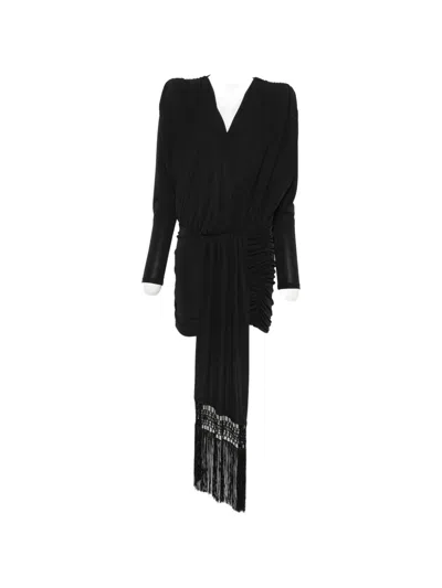 The Andamane Dalia Ruched Mini Dress In Black