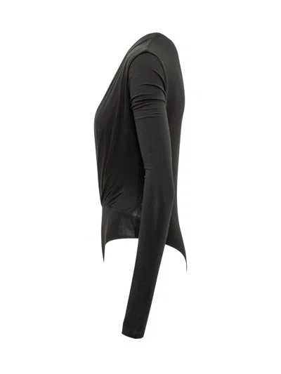 The Andamane Deep V Bodysuit In Black