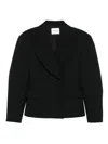 The Andamane Double-breasted Blazer In Black