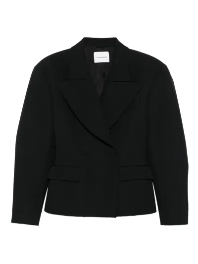 The Andamane Double-breasted Blazer In Black