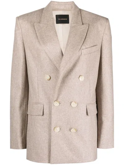 The Andamane Double-breasted Blazer In Beige