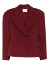 The Andamane Tailored Jacket With Double-breasted Design And Lapels In Burgundy