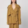 The Andamane Double-breasted Overcoat In Ochre Yellow Women