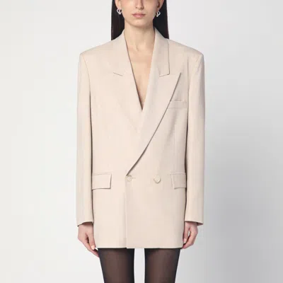 THE ANDAMANE DOUBLE-BREASTED SAND-COLOURED JACKET