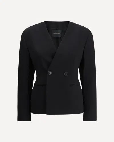 The Andamane Doubled-breasted Jacket In Black