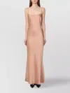 The Andamane Light Pink Dress With Back Draping Women In Brown