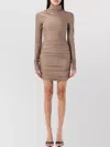 The Andamane Draped Fitted Mini Dress
