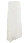 The Andamane Draped Ivory Stretch Jersey Wren Skirt