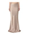 The Andamane Nemesia Bias-cut Midi Skirt In Nude
