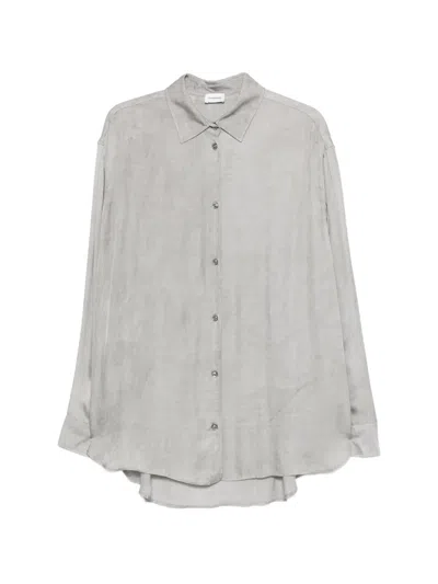 The Andamane Drawstring Dress In Gray