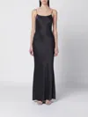 The Andamane Ninfea Dress Low Back Ruched Draping In Black