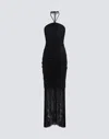 The Andamane Rosalia Draped Jersey Midi Dress In Black