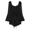 The Andamane Flared Mini Dress In Black