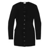 The Andamane Button-down Fitted Mini Dress In Black