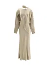 The Andamane Zizi Long Dress In Gold