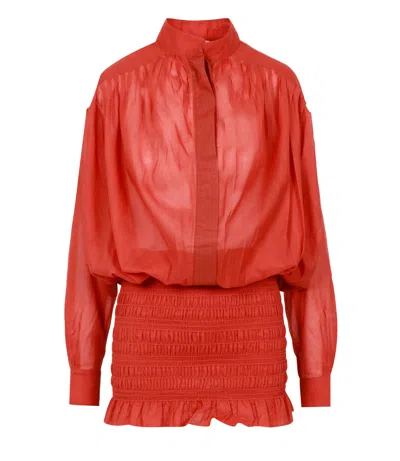 The Andamane Dresses Orange In Red