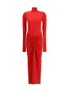 The Andamane Warwick Maxi Turtleneck Maxi Dress In Red