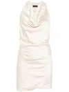 The Andamane Verushka Mini Dress Woman In Beige Polyester In White