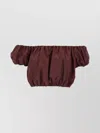 The Andamane Elasticated Hem Off-the-shoulder Puff Sleeves Top