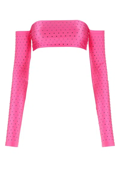 THE ANDAMANE EMBELLISHED STRETCH NYLON TOP