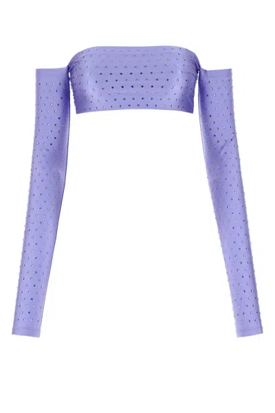 THE ANDAMANE EMBELLISHED STRETCH NYLON TOP