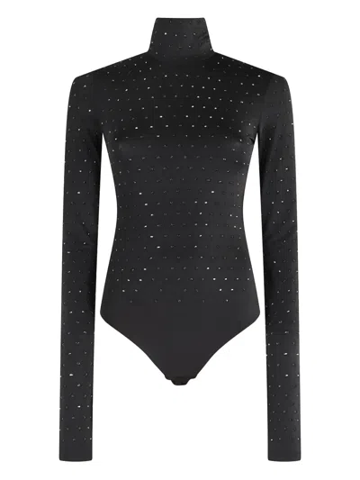 The Andamane Embellished Turtleneck Top In Black