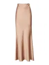 The Andamane Nemesia Bias-cut Midi Skirt In Silver