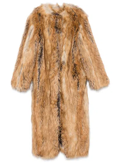 The Andamane Faux-fur Coat In Brown