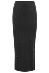 The Andamane Fitted Maxi Skirt With All-over Crystal Appliqués In Black