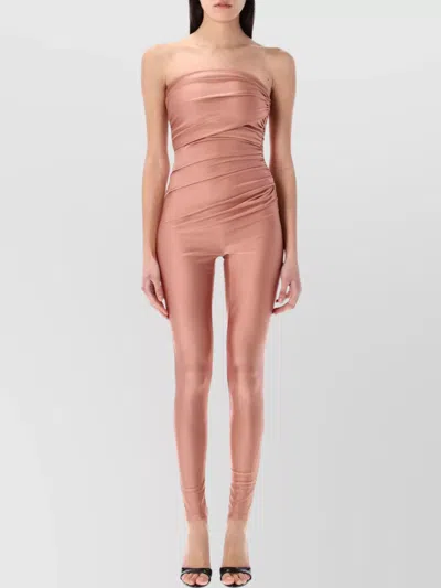The Andamane Fitted Silhouette Strapless Jumpsuit In Phard