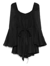 The Andamane Flared Mini Dress In Black