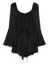 The Andamane Flared Mini Dress In Black