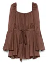 The Andamane Flared Dress Customizable Fit In Brown